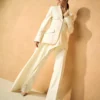 Design 5 + Design 6 Asymmetric Ivory Tailored Trousers