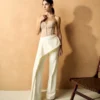 Design 6 + Design 12 Asymmetric Ivory Tailored Trousers